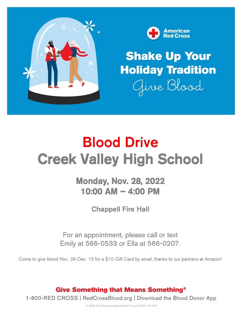 Creek Valley Blood Drive